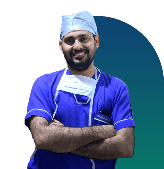 Dr. Mahesh Jangir, a leading bariatric and general surgeon at Nav Imperial Hospital in Jaipur.